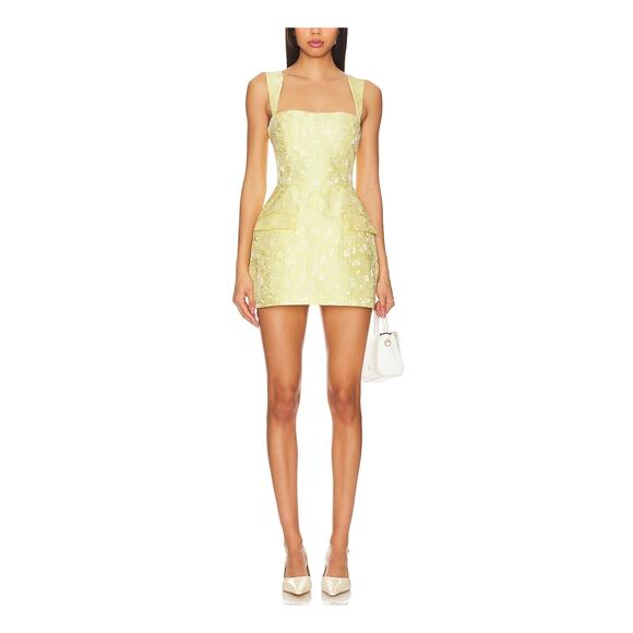 Amanda Uprichard Pants - Amanda Uprichard 'Bethany' Yellow Polyester Romper Size M